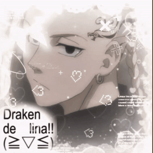 A Picture Of A Man With The Words Draken De Lina Written On It GIF