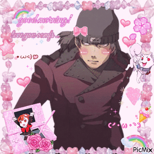 A Picture Of A Man With The Words Good Morning Love You A Lot On The Bottom GIF