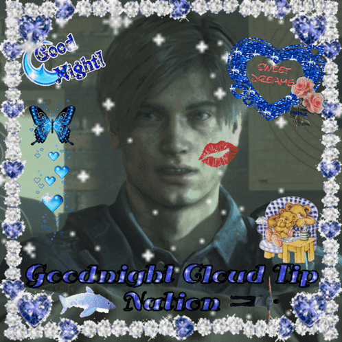 A Picture Of A Man With The Words Goodnight Cloud Tip Nation Written On It GIF