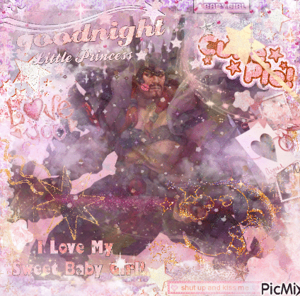 a picture of a man with the words goodnight little princess on it