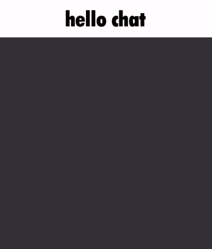 A Picture Of A Man With The Words Hello Chat Above Him GIF