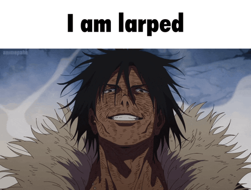 A Picture Of A Man With The Words I Am Larped Below Him GIF
