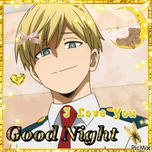 A Picture Of A Man With The Words " I Love You Good Night " GIF