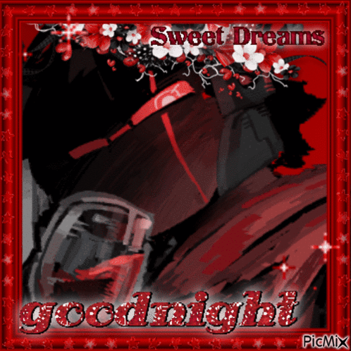 A Picture Of A Man With The Words Sweet Dreams Goodnight Written On It GIF
