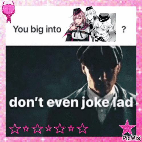 A Picture Of A Man With The Words You Big Into Don 'T Even Joke Ad GIF