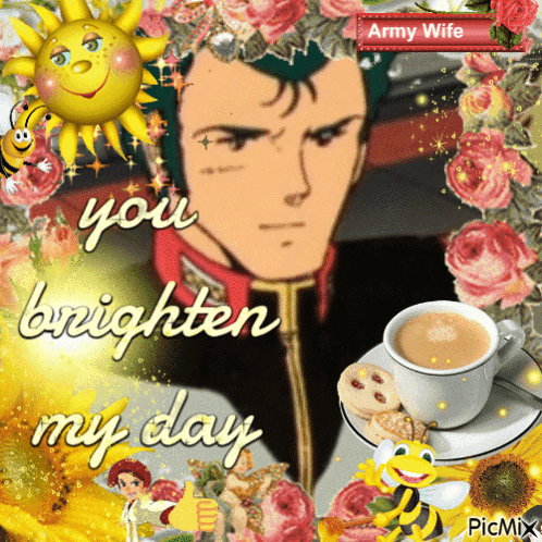 Man With You Brighten My Day Text GIF