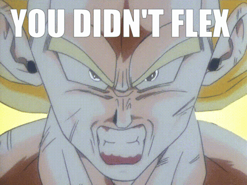 A Picture Of A Man With The Words You Did N't Flex GIF