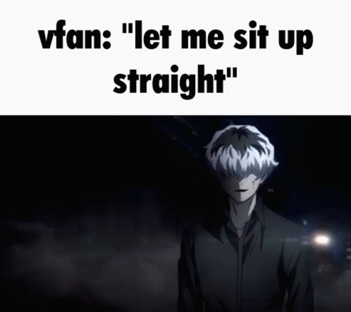 A Picture Of A Man With White Hair And The Words " Let Me Sit Up Straight " GIF