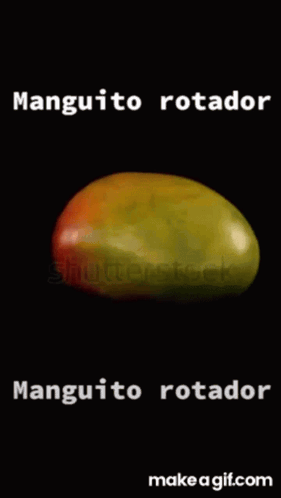 A Picture Of A Mango With The Words Manguito Rotador Below It GIF