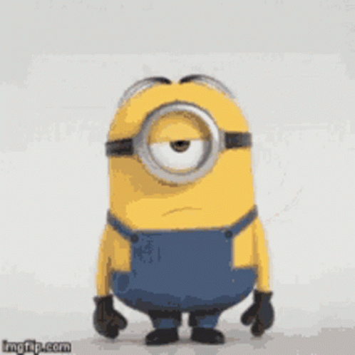 A Picture Of A Minion That Says Hippie On It GIF