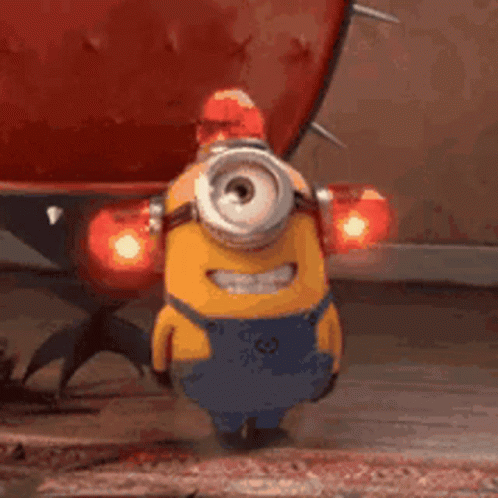 A Picture Of A Minion With The Words Scam Alert On The Bottom GIF