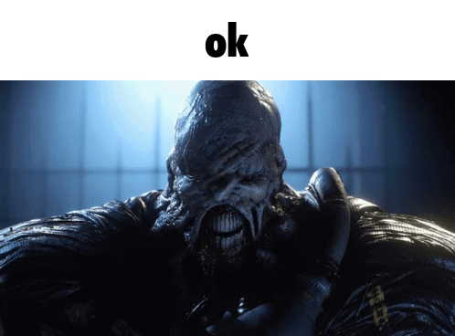A Picture Of A Monster With The Word Ok On The Bottom GIF