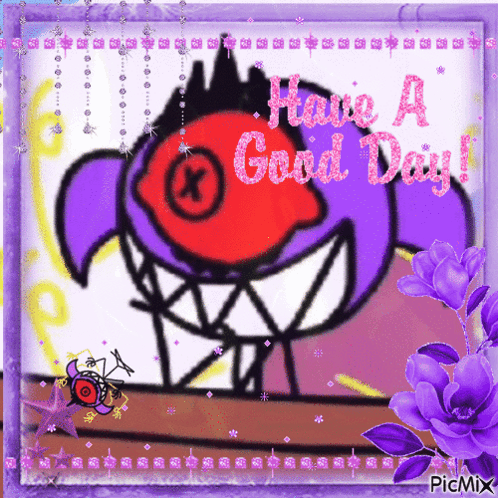 A Picture Of A Monster With The Words Have A Good Day GIF
