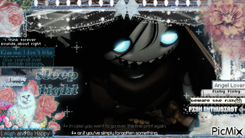 A Picture Of A Monster With The Words Sleep Tight Written On It GIF