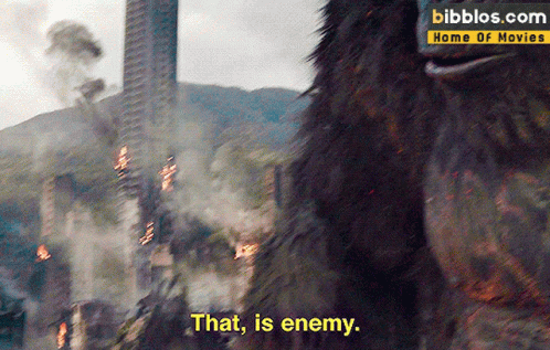 A Picture Of A Monster With The Words That Is Enemy On It GIF