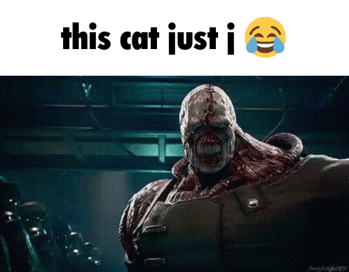 A Picture Of A Monster With The Words " This Cat Just I " Below It GIF