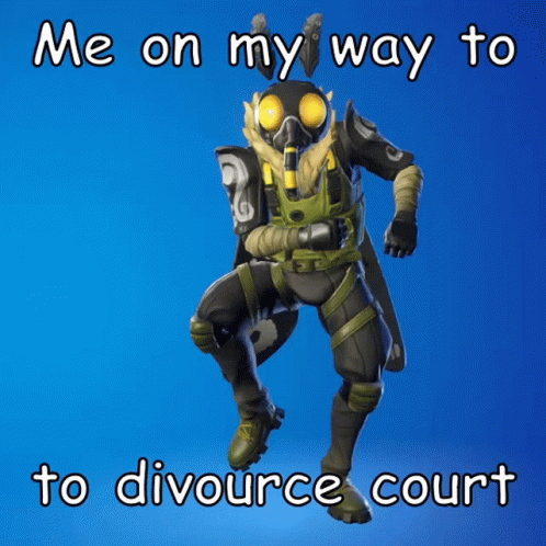 A Picture Of A Moth With The Words Me On My Way To Divorce Court GIF