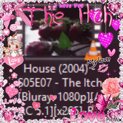 Movie The Itch Surrounded By Hearts And Butterflies GIF