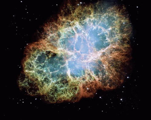 Nebula With Blue And Orange Center GIF