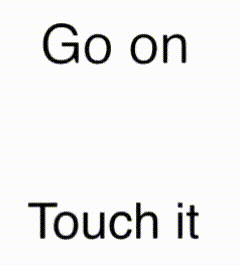 A Picture Of A Person Holding A Plant With The Words Go On Touch It GIF