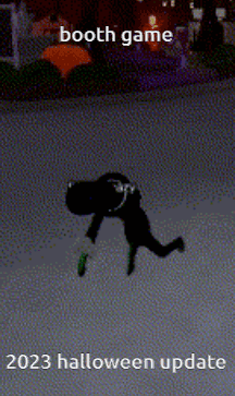 A Picture Of A Person On Ice With The Words Booth Game 2023 Halloween Update At The Bottom GIF