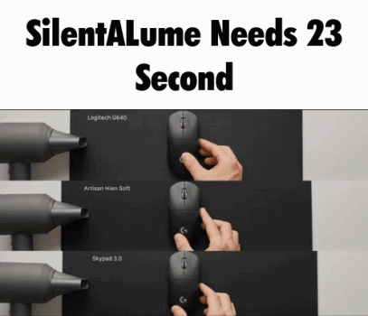 A Picture Of A Person Using A Logitech Mouse With The Caption " Silentalume Needs 23 Second " GIF