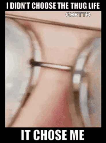 Person Wearing Glasses With I Didn't Choose The Thug Life Caption GIF
