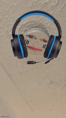 A Picture Of A Person Wearing Headphones With The Words Beep On It GIF