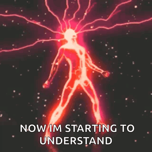 A Picture Of A Person With Lightning Coming Out Of Their Head With The Caption Now Im Starting To Understand GIF