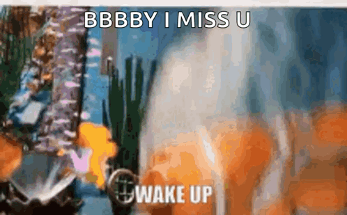 A Picture Of A Person With The Words `` Bbby I Miss U '' Written On It . GIF