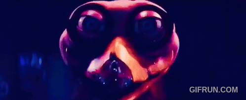 A Picture Of A Person With The Words " I 'M Gonna Feast On Your Face " GIF