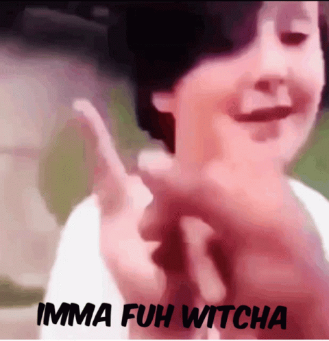 A Picture Of A Person With The Words Imma Fuh Witcha GIF
