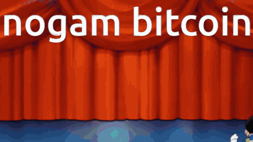 A Picture Of A Person With The Words Nogam Bitcoin On It GIF