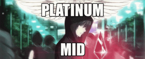 A Picture Of A Person With The Words Platinum Mid Written On It GIF