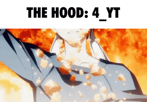 A Picture Of A Person With The Words " The Hood 4 Yt " Above Them GIF