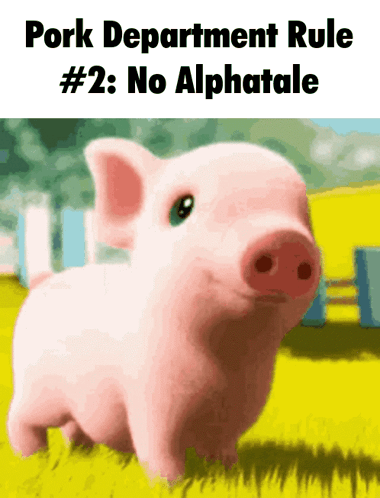 A Picture Of A Pig That Says Pork Department Rule # 2 GIF