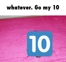 A Picture Of A Pink Rug With The Number 10 On It GIF