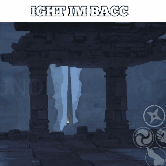 A Picture Of A Portal With The Words Ight Im Bacc Above It GIF