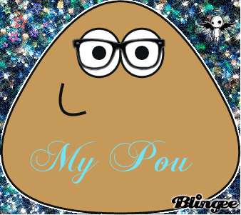 A Picture Of A Potato With Glasses And The Words My Pou On It GIF