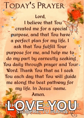 A Picture Of A Prayer With The Words Today 'S Prayer On It GIF