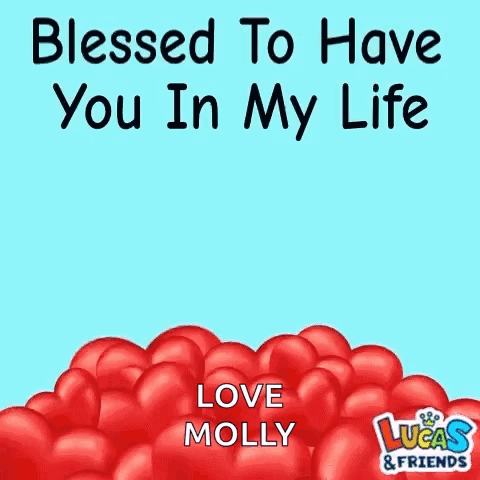 A Picture Of A Purple Elephant Surrounded By Red Hearts That Says Blessed To Have You In My Life GIF