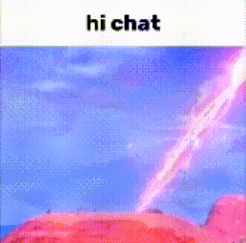 A Picture Of A Purple Light Coming Out Of The Sky With The Words `` Hi Chat '' . GIF