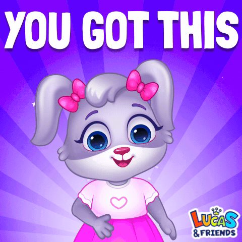 A Picture Of A Rabbit With The Words You Got This GIF