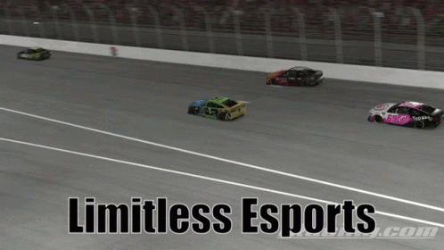 A Picture Of A Race Track With The Words Limitless Esports GIF