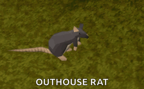 A Picture Of A Rat With The Words Outhouse Rat Above It GIF