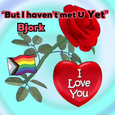 Red Rose And Heart Saying I Love You GIF