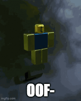 A Picture Of A Roblox Character That Says 00F On It GIF