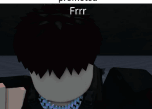 A Picture Of A Roblox Character That Says You Got Promoted GIF