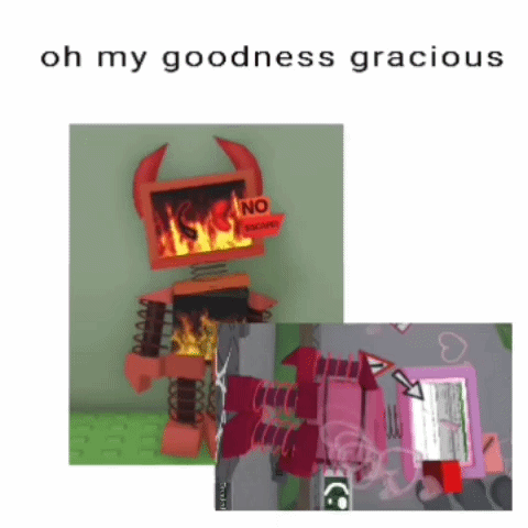A Picture Of A Robot That Says Oh My Goodness Gracious On It GIF