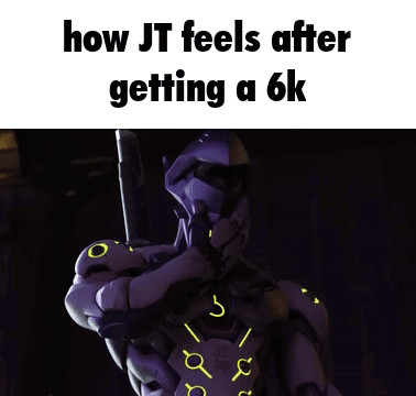 A Picture Of A Robot With The Words How Jt Feels After Getting A 6K Below It GIF